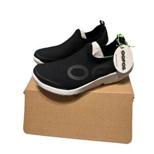 Oofos Oomg Sport Shoes Mens 10 Black White Comfort Low Recovery Slip On Sneakers